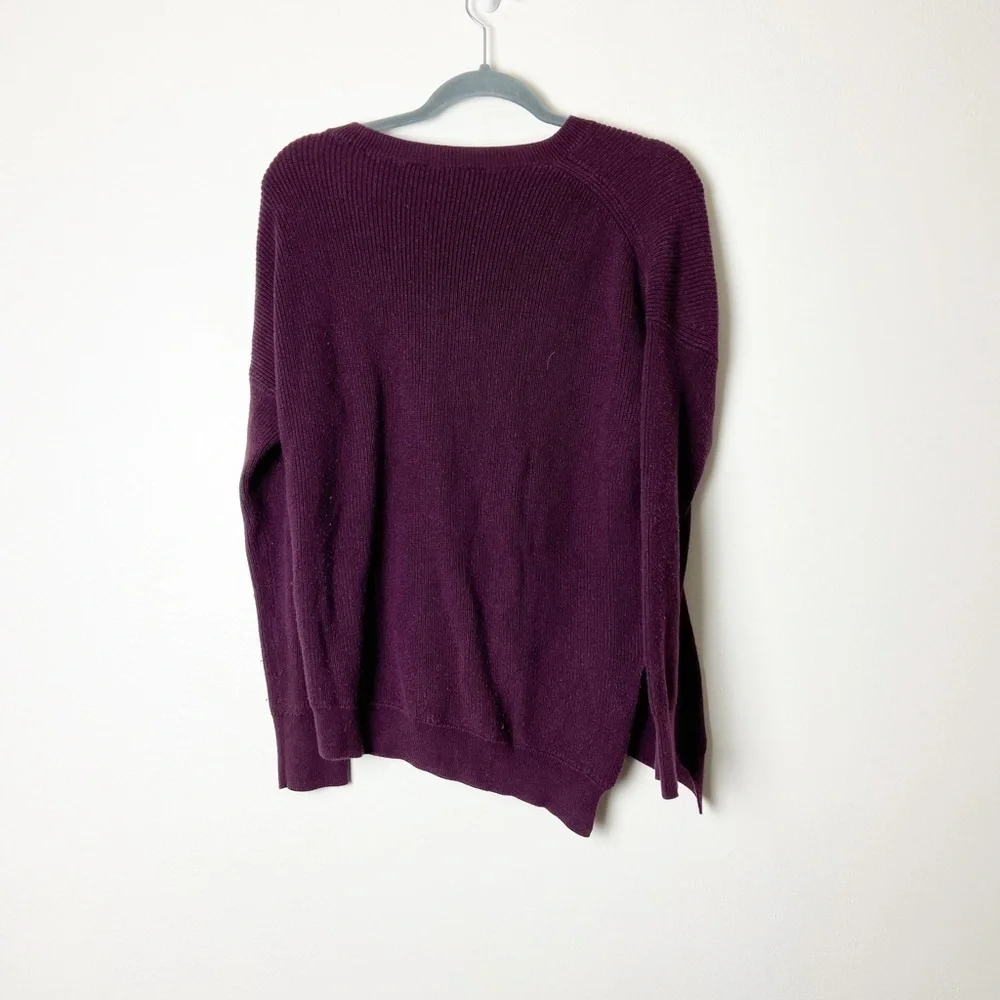 ATHLETA • Women’s Rest Day Pullover Sweater Asymmetrical Burgundy Size Small